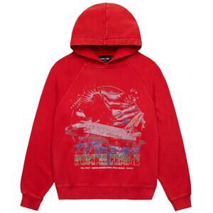 Homme + Femme Space Ship Hoodie Red Large
